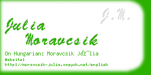 julia moravcsik business card